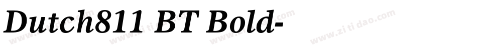 Dutch811 BT Bold字体转换